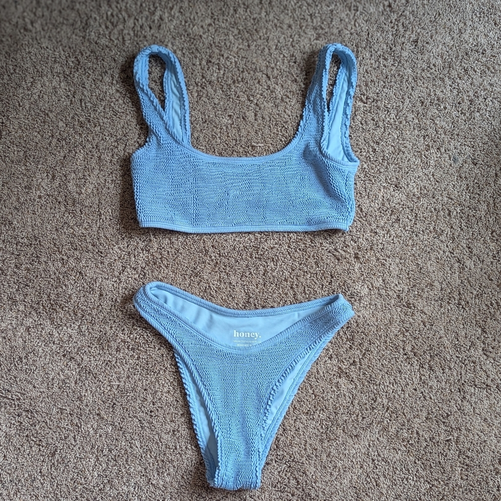 Honey Swim Sky Blue Luxe Suit